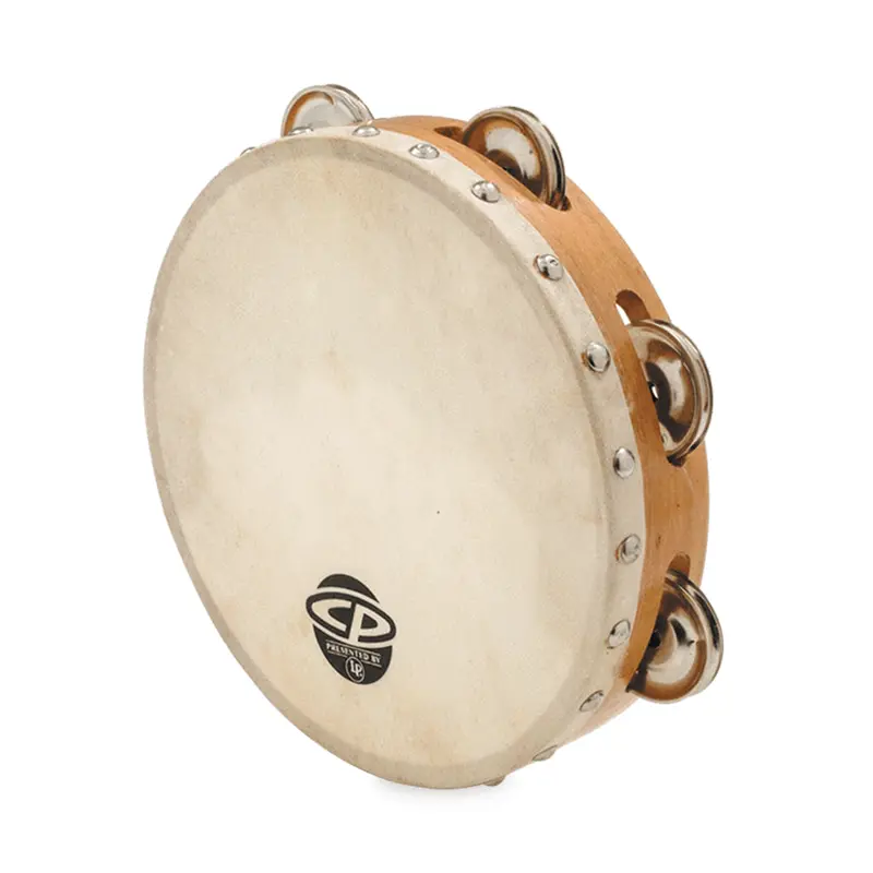 LP CP 8" Tambourine With Head Single Row