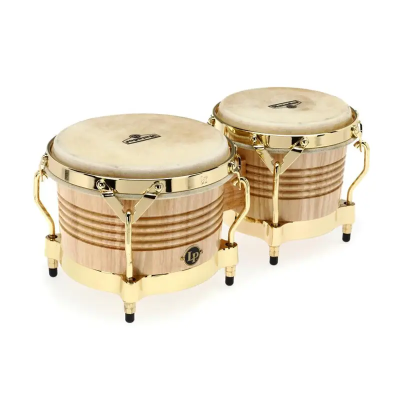 LP Matador Wood Bongos with Gold Hardware - Natural