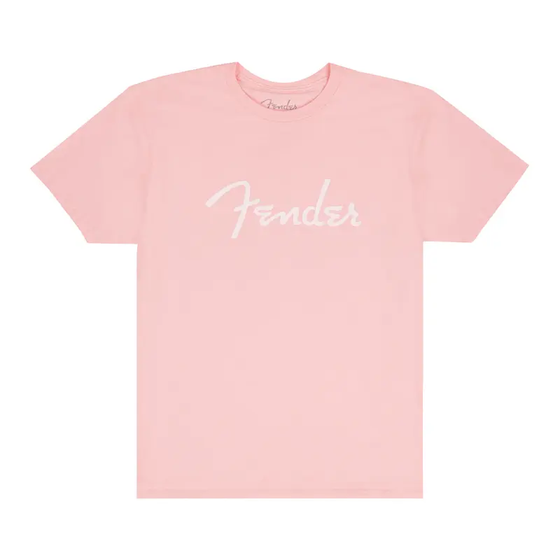 Fender Spaghetti Logo T-Shirt, Shell Pink, L