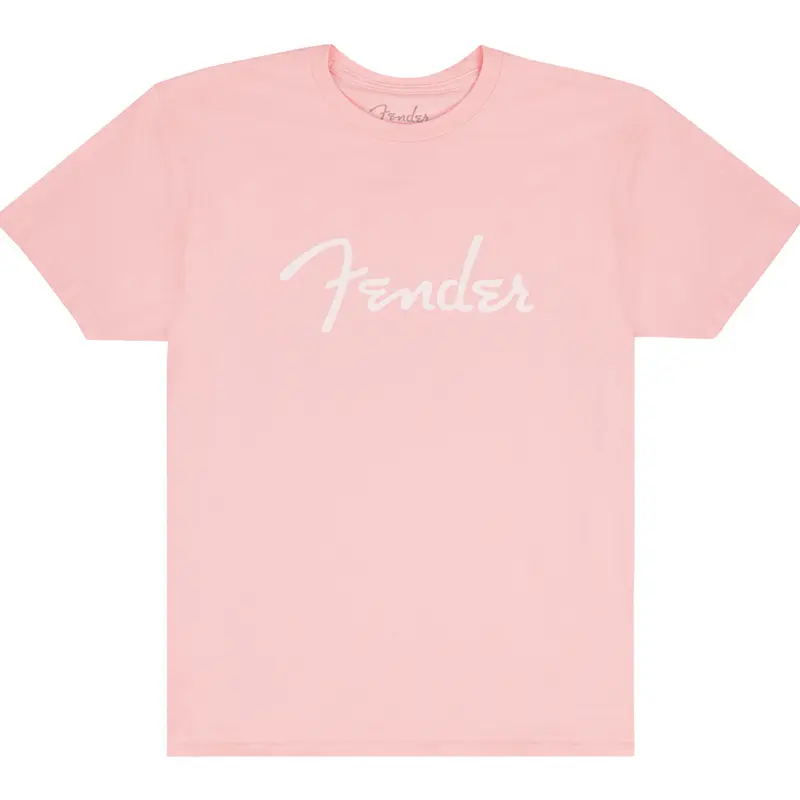 Fender Spaghetti Logo T-Shirt, Shell Pink, S